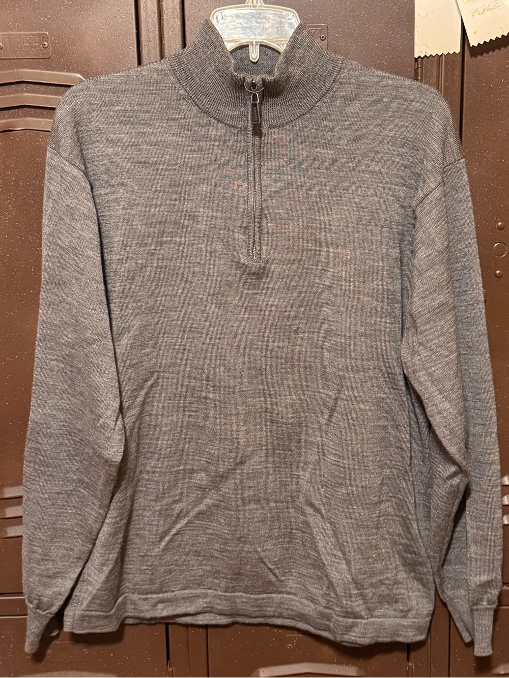 Men's Gray Half-Zip Sweater - Línea Uomo